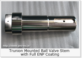Trunion Mounted Ball Valve Stem with Full ENP Coating 